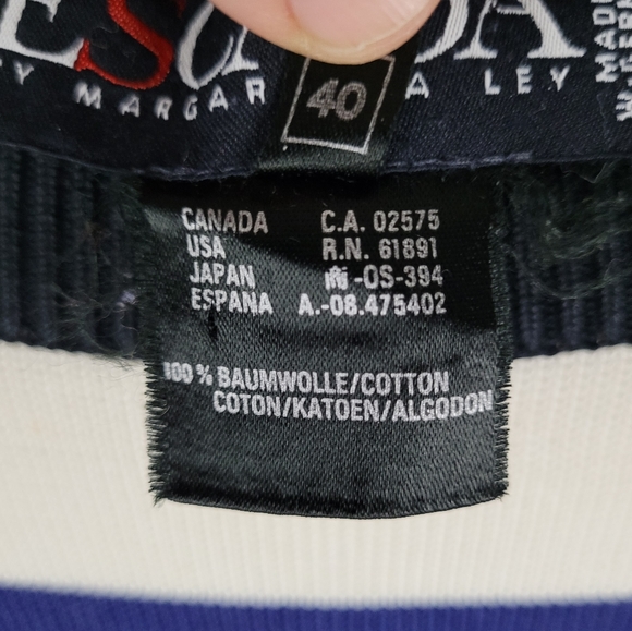 ESCADA by MARGARETHA LEY | vintage striped nautical knit cotton crewneck sweater - Picture 8 of 10